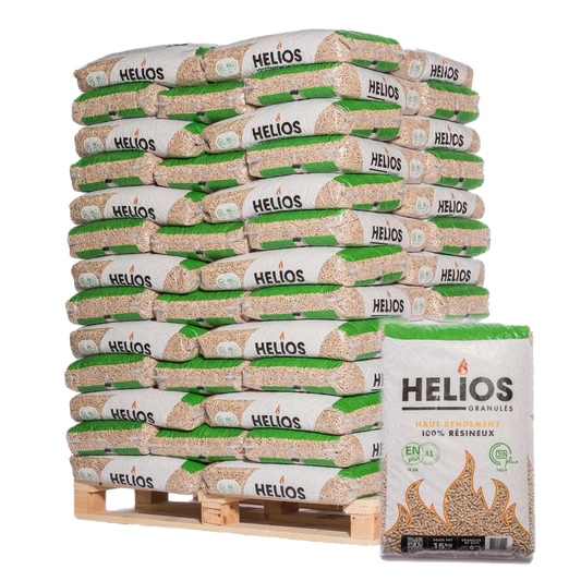 Pallet HELIOS houtpellets - 65 zakken van 15 kg